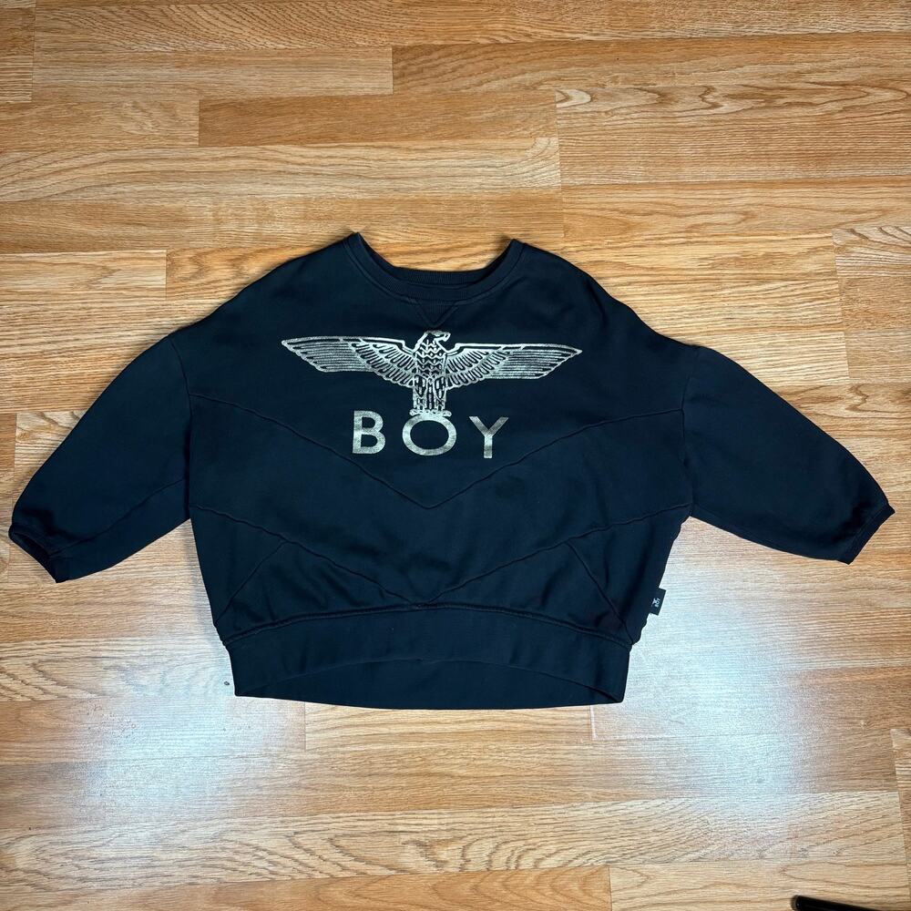BOY‎ London Black Pullover Crewneck Women’s Sz Small Preowned